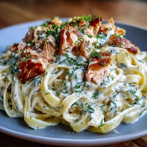 The Best Creamy Salmon Pasta served in a bowl, featuring silky hot-smoked salmon coated in a rich, lemon-infused cream sauce with fresh dill and Parmesan.