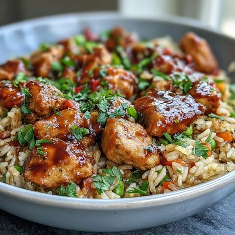One-Pan Honey BBQ Chicken Rice