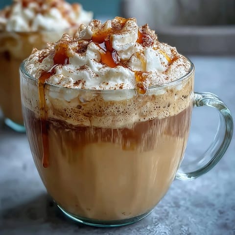 Warm dandelion tea latte with creamy oat milk and honey, served in a cozy mug with a sprinkle of cinnamon.