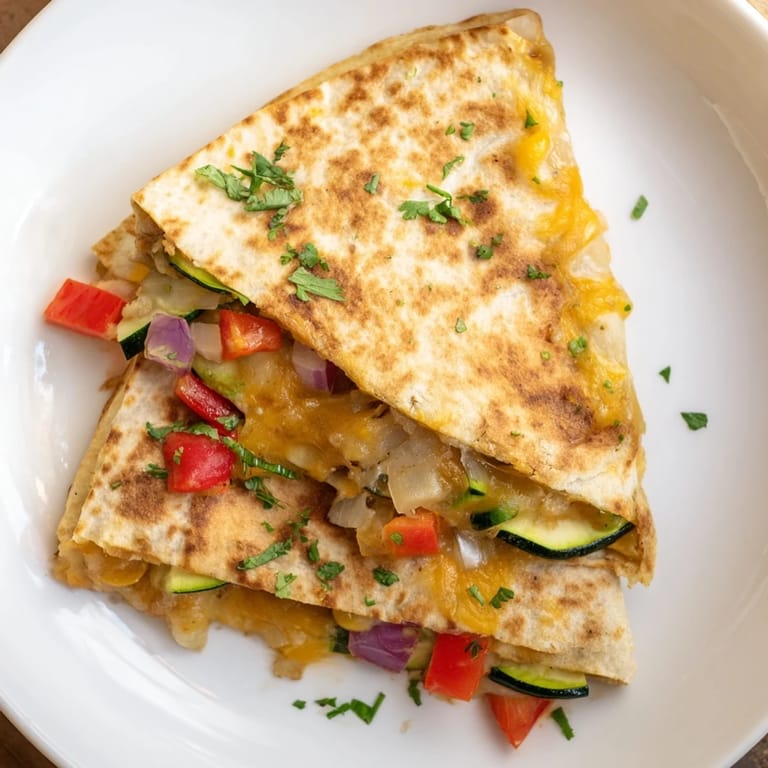 A close-up shot of hot, cheesy quesadillas served with fresh guacamole and salsa.