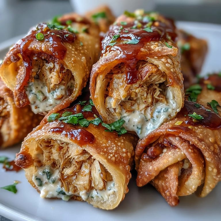 A close-up shot shows the creamy filling of Mini Chicken Chimis with Jalapeño Cream Cheese peeking from a golden shell.