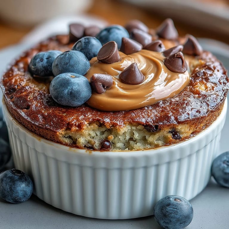 High-protein pancake bowl finished with extra yogurt and chopped nuts, ready to enjoy warm.