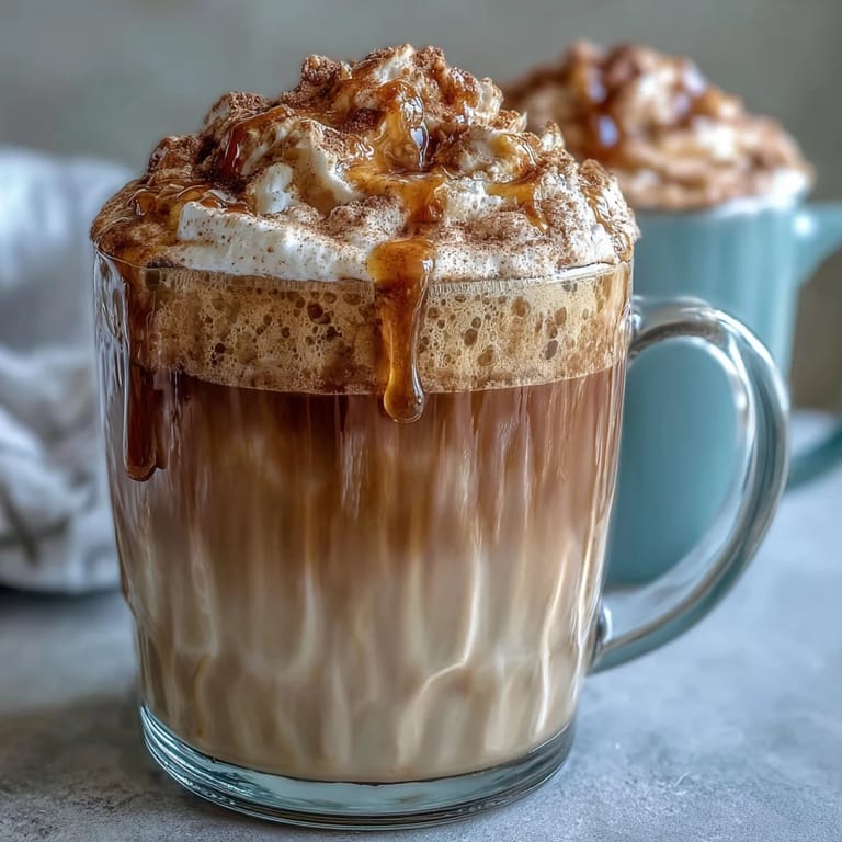 Creamy oat milk dandelion tea latte sweetened with honey, perfect for a soothing caffeine-free drink.