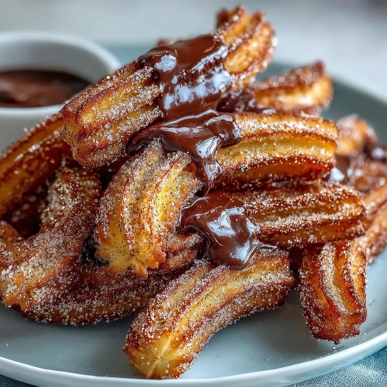 2. Bite-sized churros, fried to golden perfection and coated in cinnamon sugar, pair perfectly with warm, silky chocolate sauce for a Mexican dessert classic.  