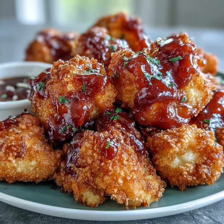 Crispy vegan BBQ cauliflower wings appetizer, perfect for dipping and sharing.